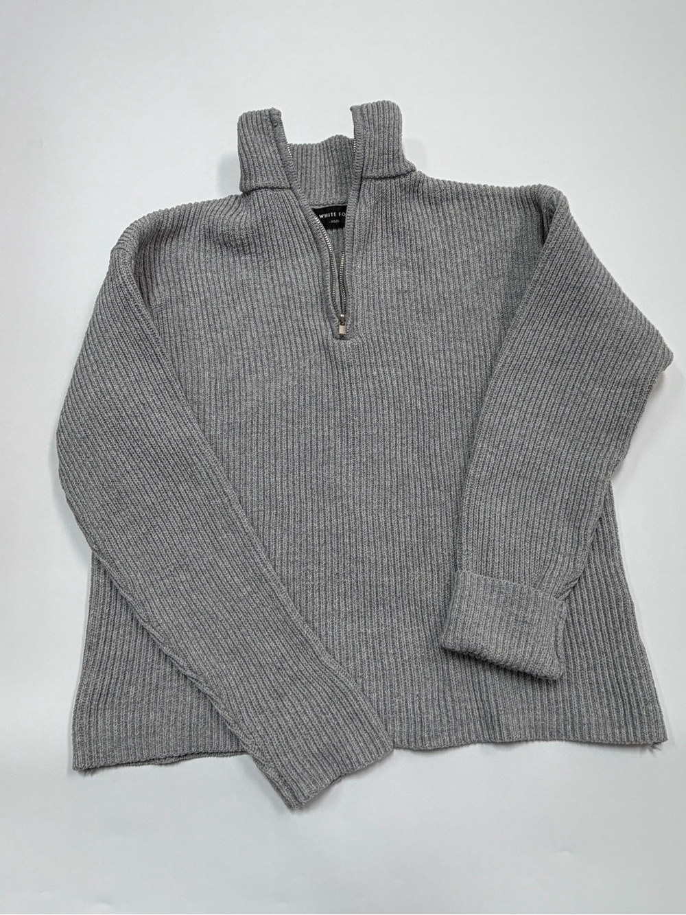 Women’s White Fox “Le’s Get Cozy” Ribbed Knit Sweater Size XS/S